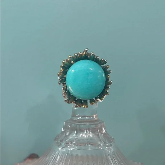 Plunder Gold Ring with Blue Stone - Picture 6 of 6